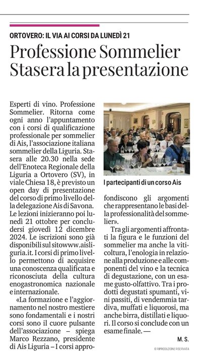 <p>Professione sommelier. Stasera la presentazione</p>